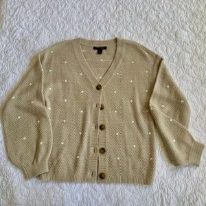 Love By Design Beige Button-Up Cardigan